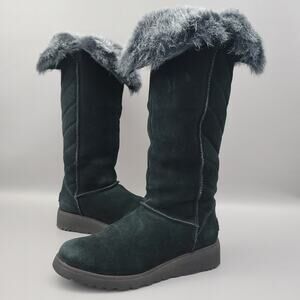 UGG Womens Rosalind Black Sheepskin Suede Boots Size 9